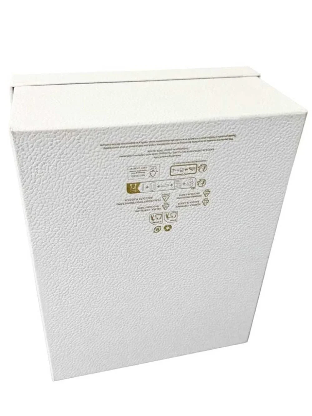 Dior White Textured Gift Box w/ Gold Logo & Dior Ribbon 13” x 10” x 5.5”